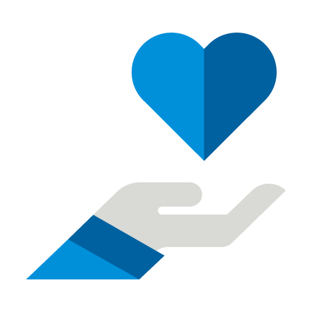 Icon heart blue