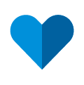 Icon heart blue